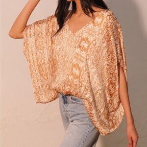 Bohemian Lurex Chiffon Caftan Top